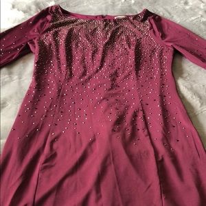 Purple embellished dress